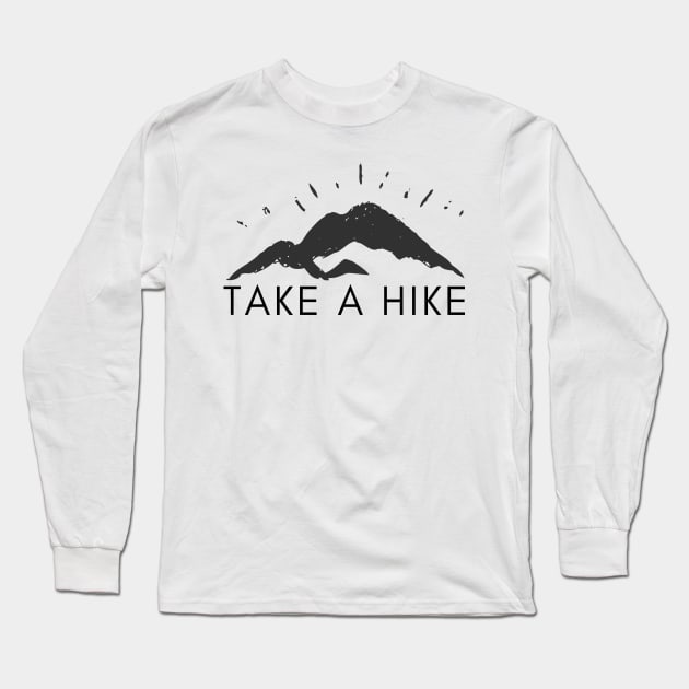 Take a Hike Mountain Sunrise Long Sleeve T-Shirt by annmariestowe